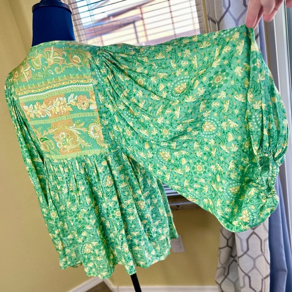 NEW! Spell & the Gypsy Collective Emerald Madame Peacock Boho Blouse - Picture 15 of 17
